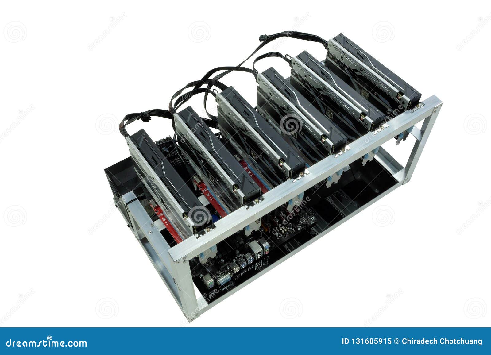 Computer Pc For Bitcoin Mining Stock Image Image Of Electricity - 